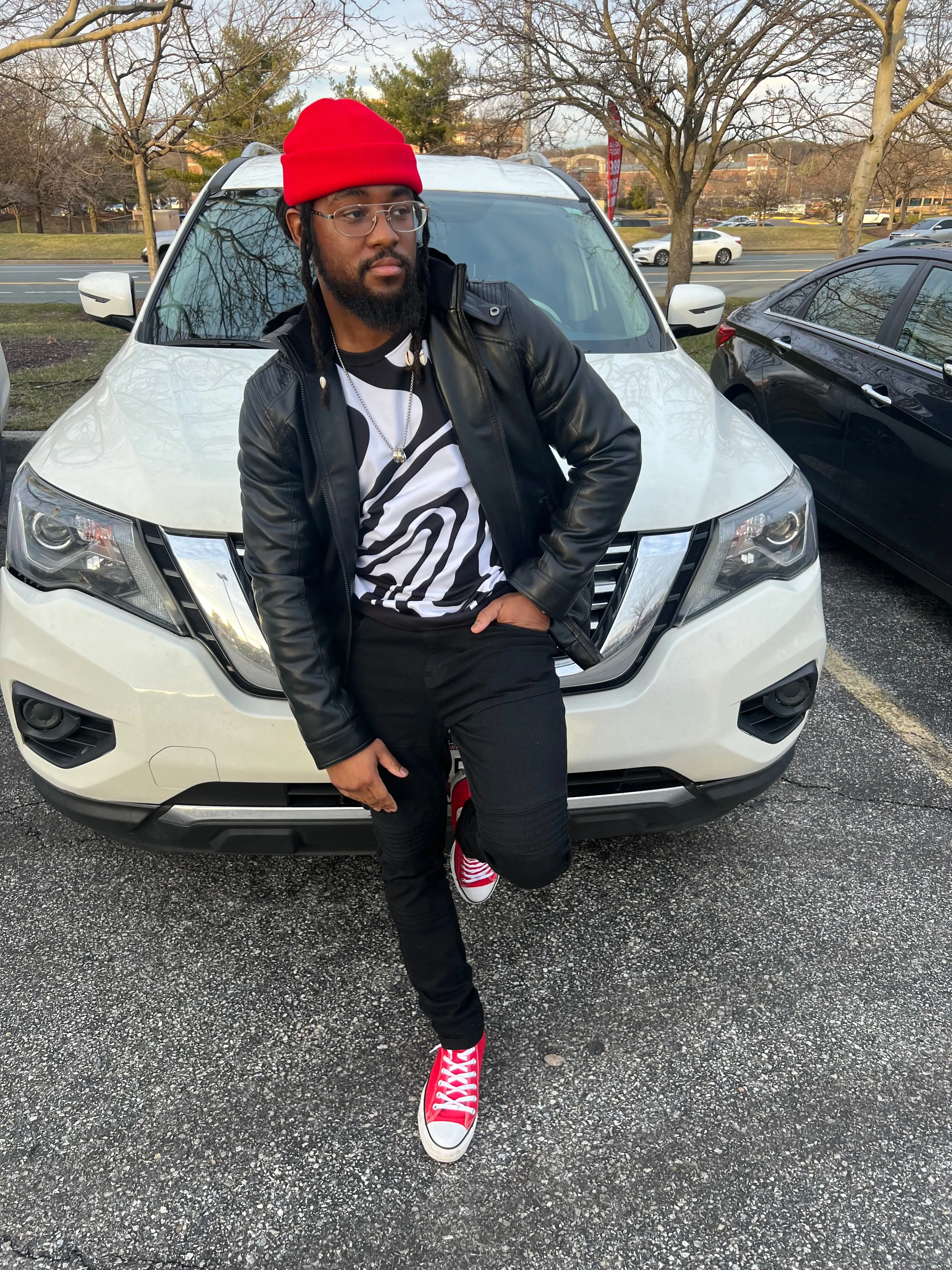 Maadish | Black & White Marble Sweatshirt