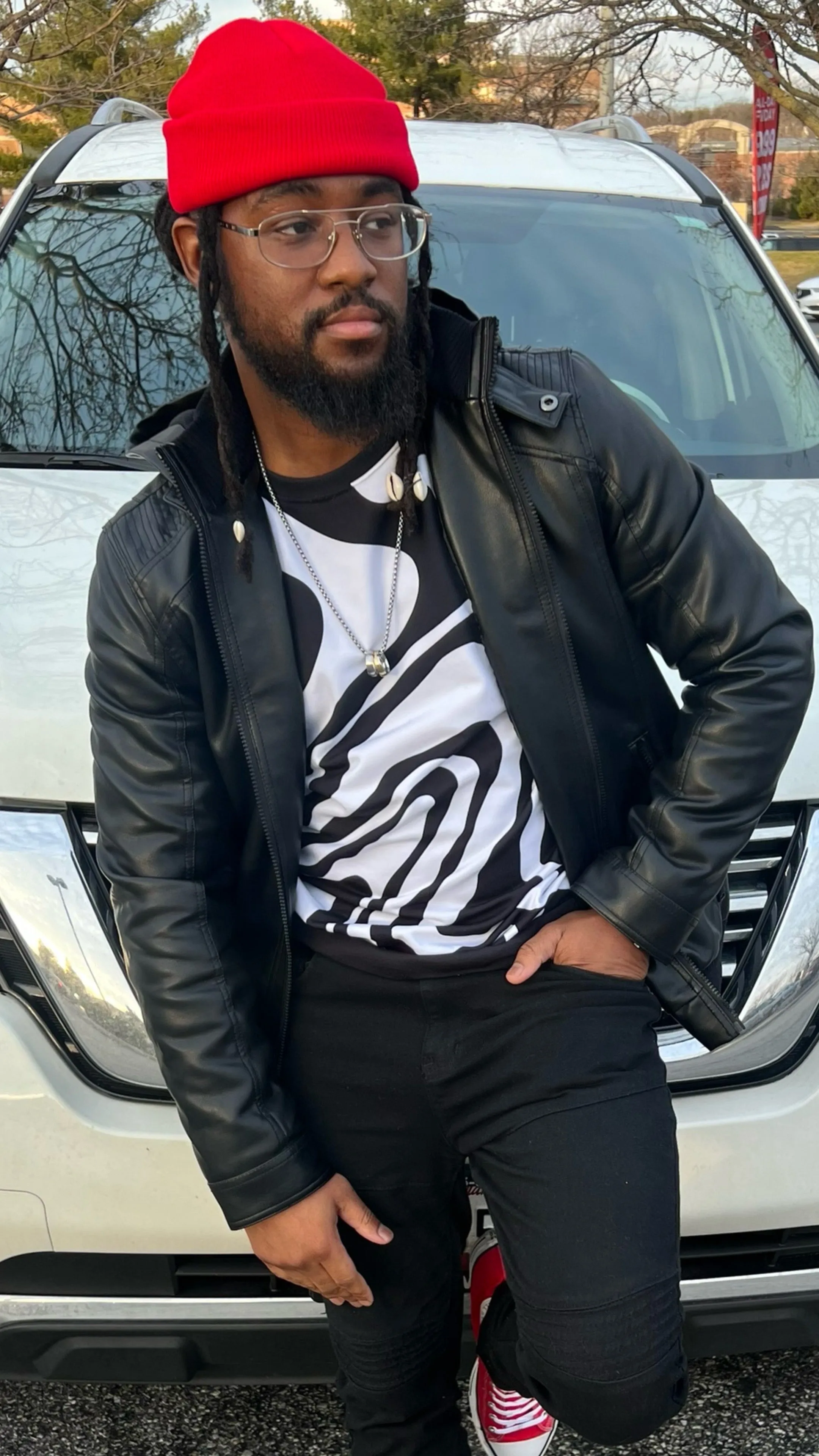 Maadish | Black & White Marble Sweatshirt