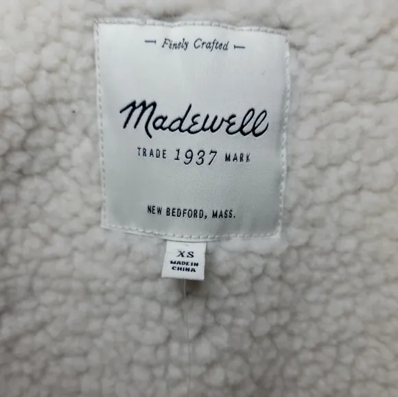 Madewell Fireside Sherpa-Lined Wool Vest Buffalo Plaid Size XS
