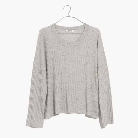 MADEWELL | Soft Grey Relaxed Crew Neck Sweater | XL