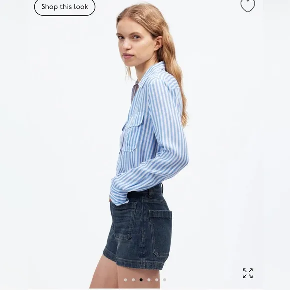 Madewell The Denim Emmett Patch Pocket Shorts in Archbald Wash Size 29. NWT