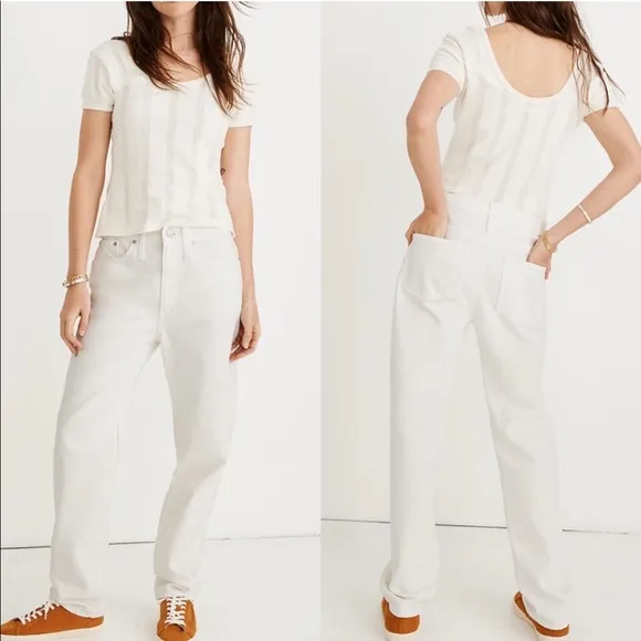 Madewell White Dad Jeans