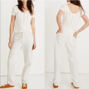 Madewell White Dad Jeans
