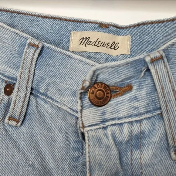 Madewell The Momjean Short in Flintwood Wash Denim Jean Shorts