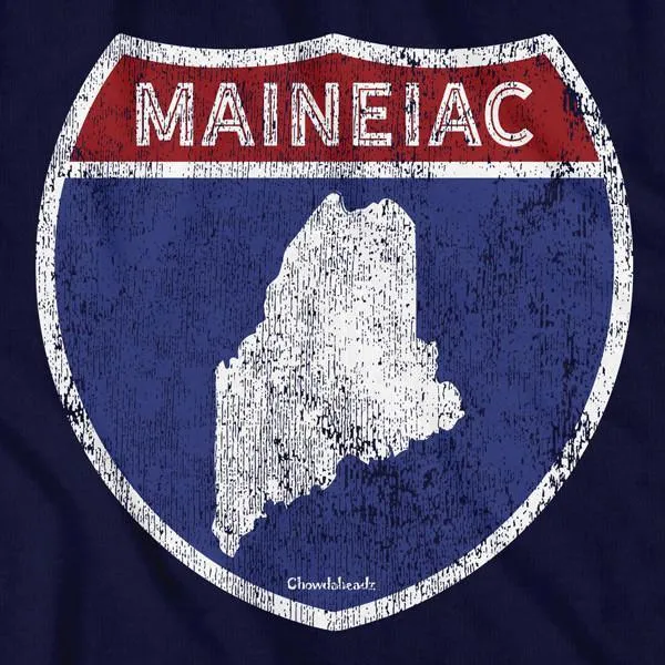 Maineiac Highway Sign T-Shirt
