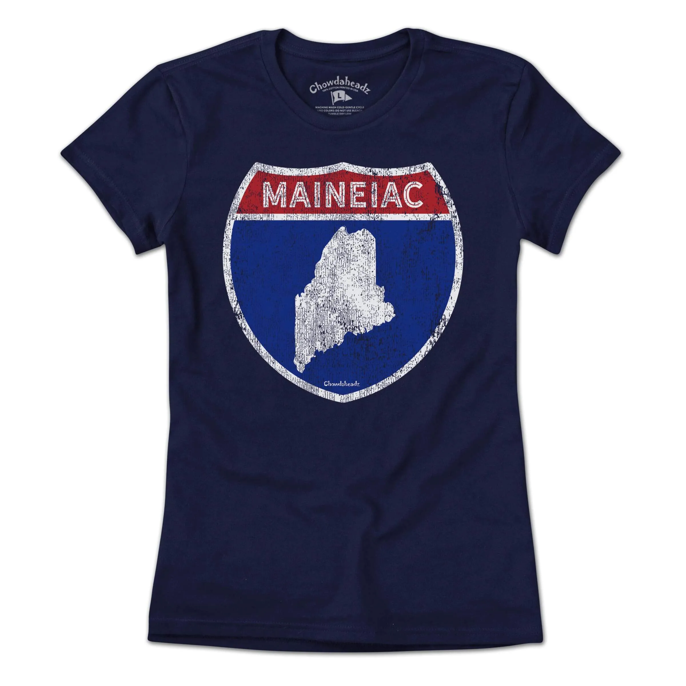 Maineiac Highway Sign T-Shirt