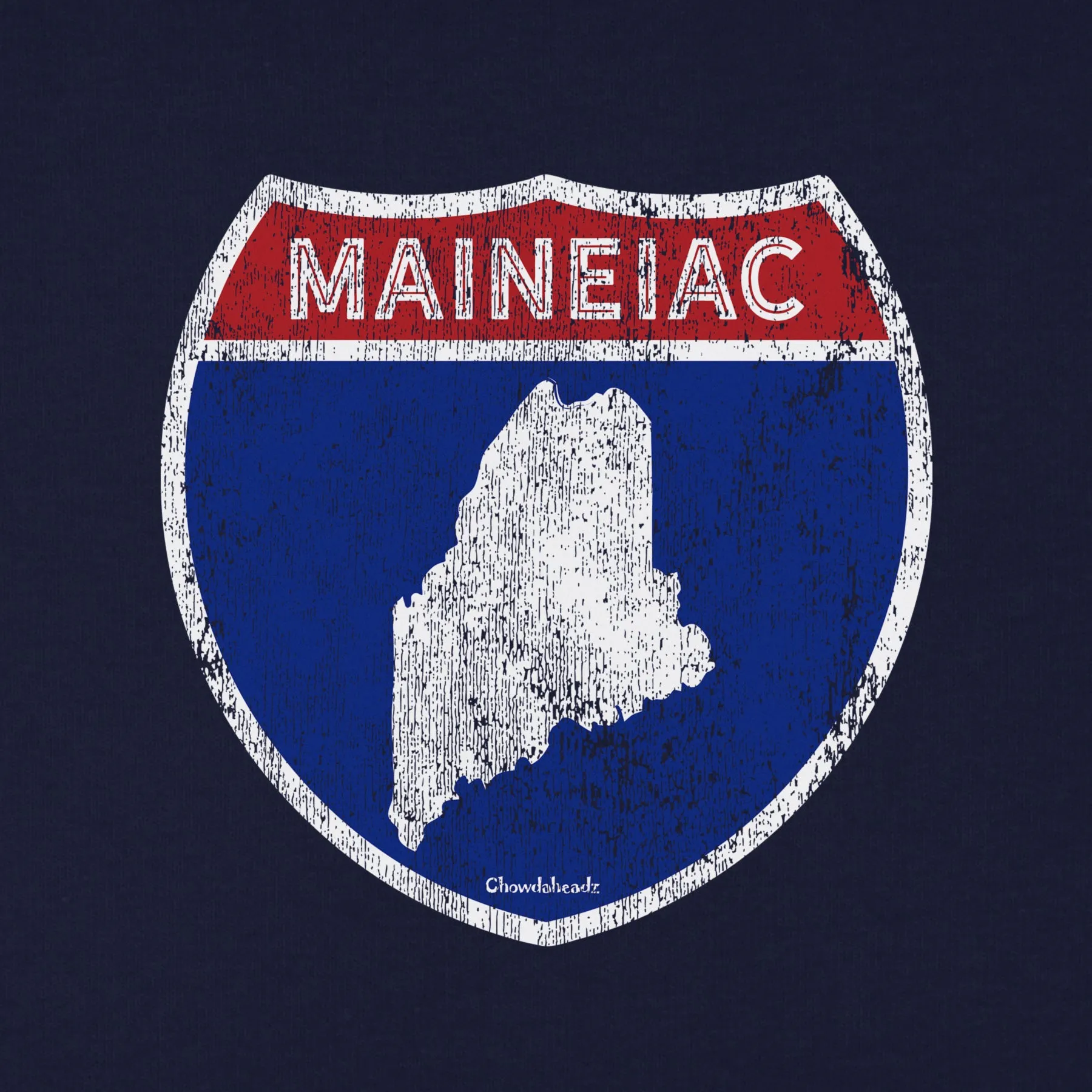 Maineiac Highway Sign Youth Hoodie