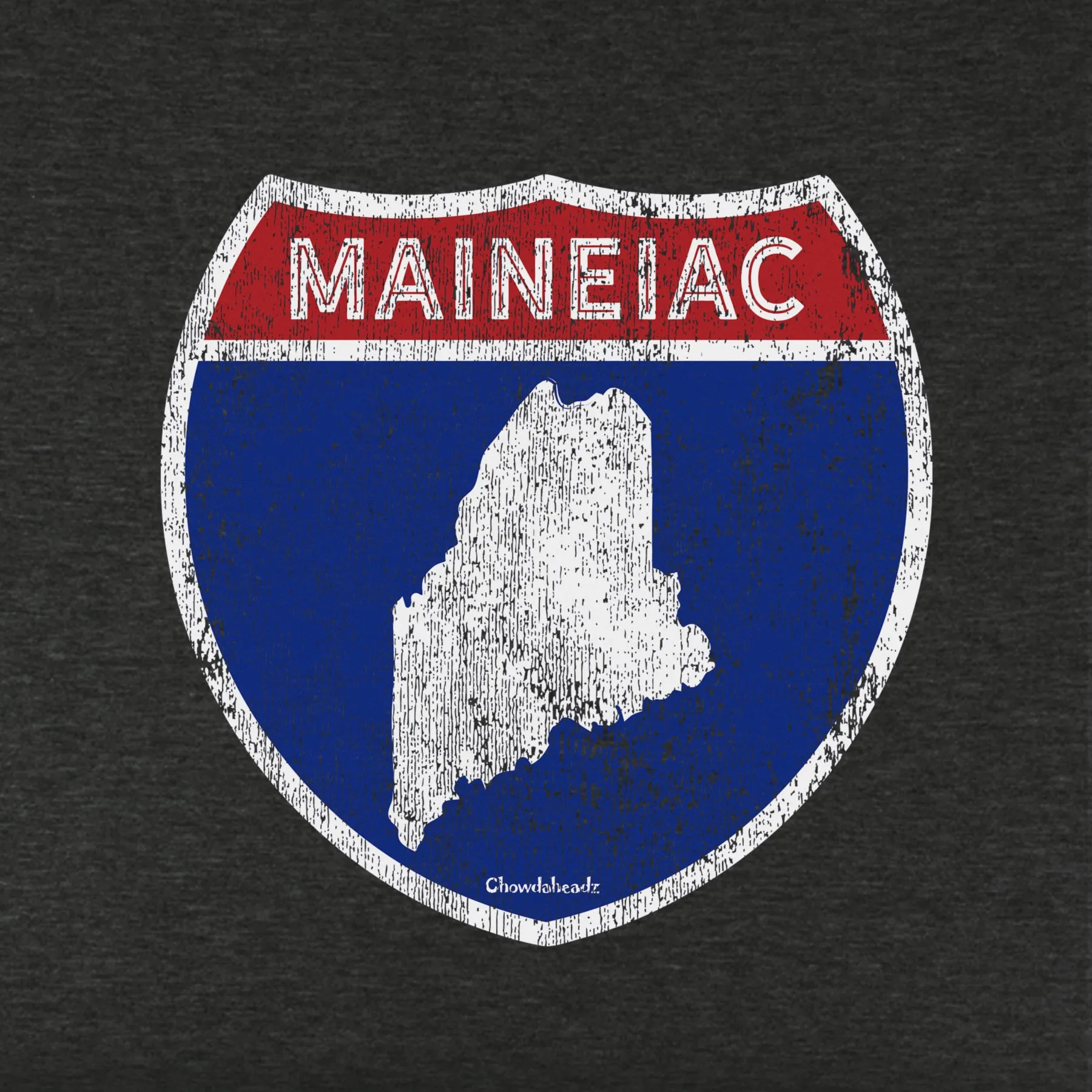 Maineiac Highway Sign Youth Hoodie