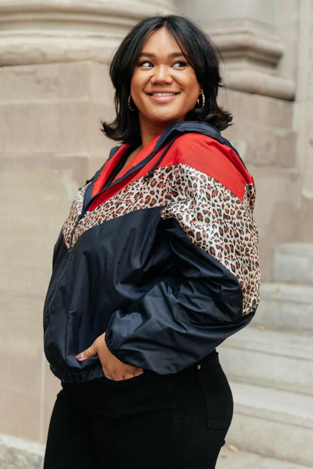 Make Your Move Windbreaker in Navy