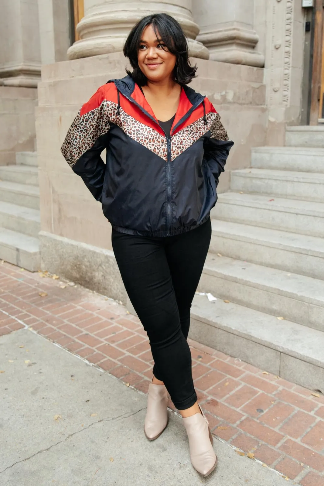 Make Your Move Windbreaker in Navy