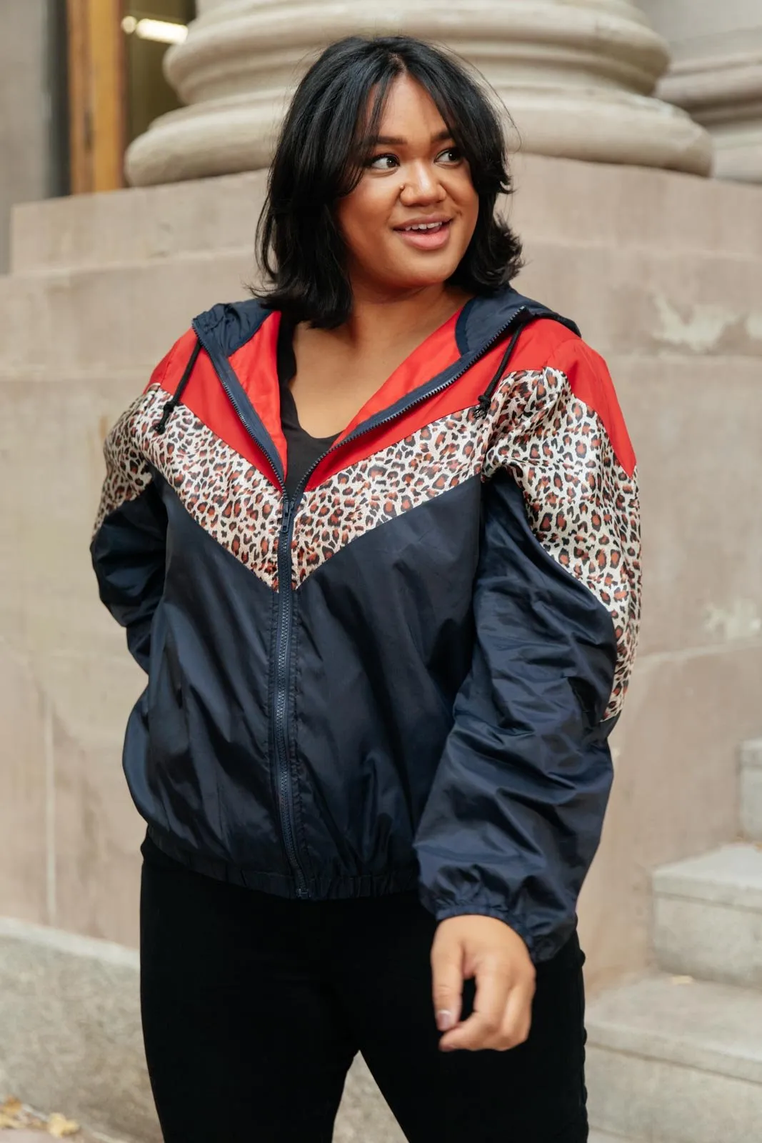 Make Your Move Windbreaker in Navy