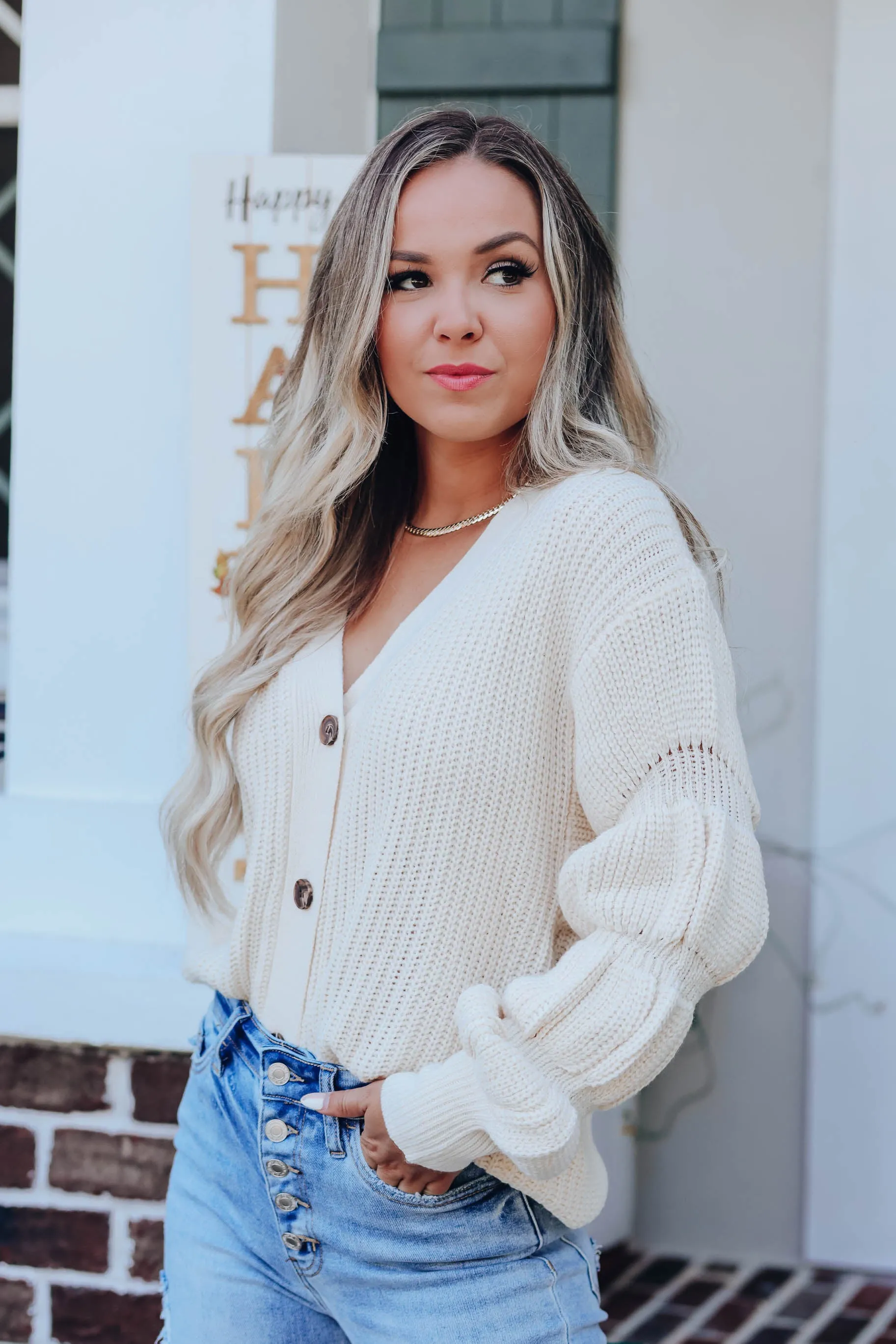 Mamaluke Button Front Cardigan