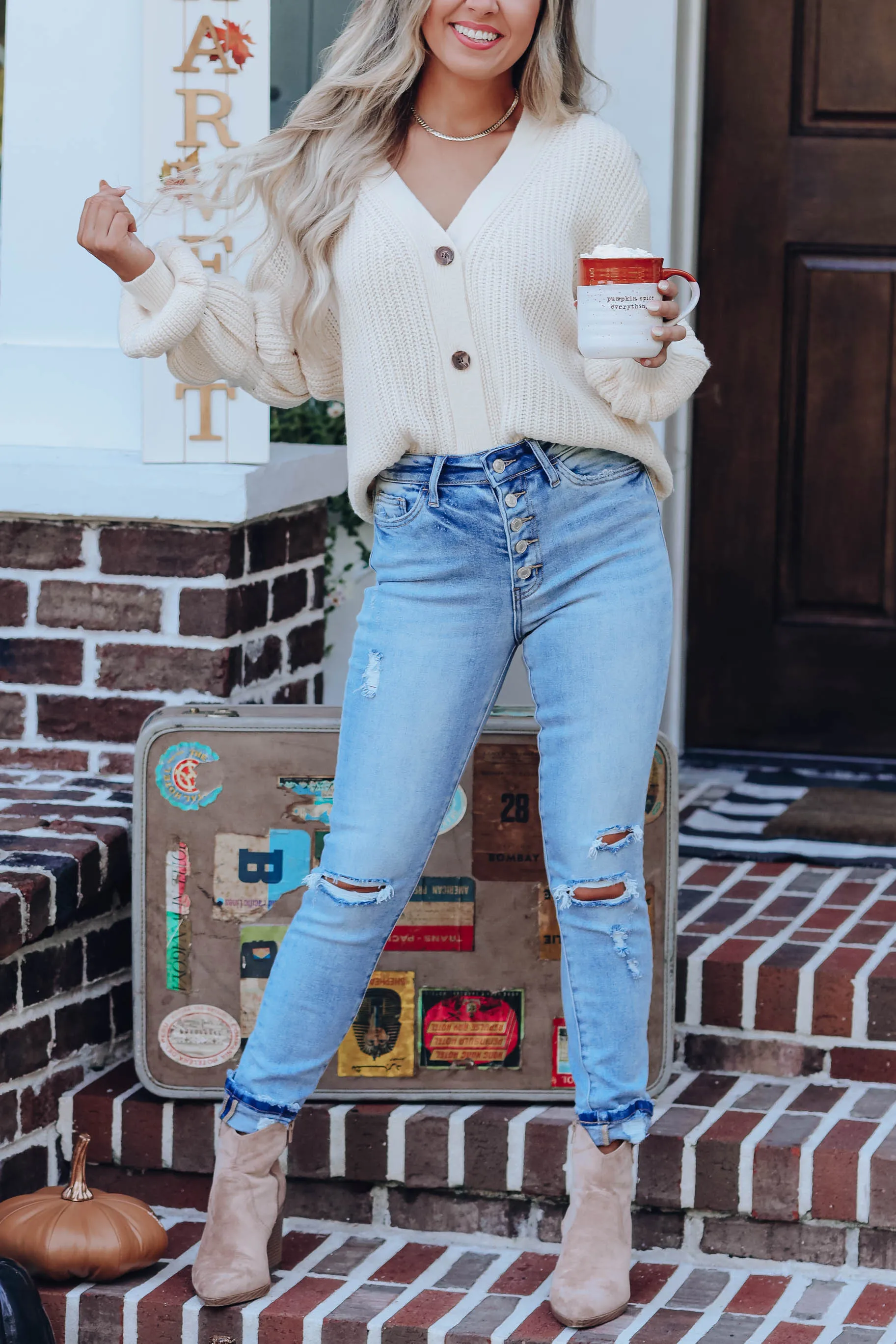 Mamaluke Button Front Cardigan
