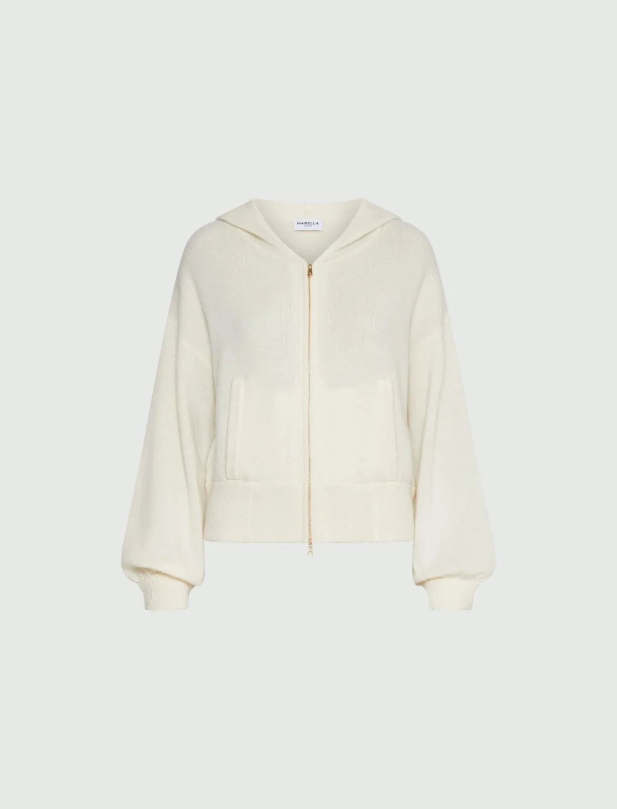 [MARELLA] Fucino Oversized Bomber Jacket - Cream