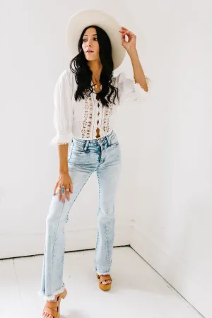 Mary-Kate Frayed Flares by Kancan