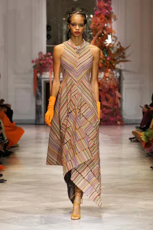 Mashru Jacquard Bias-Cut Skirt Safari Dress