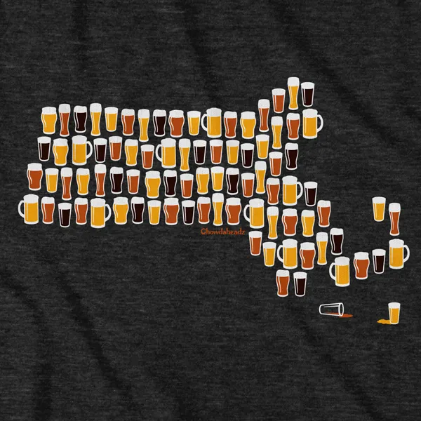 Massachusetts Beer Glasses T-Shirt