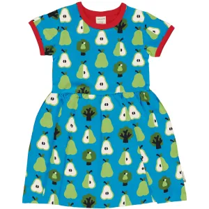Maxomorra Short Sleeve Spin Dress - Pear