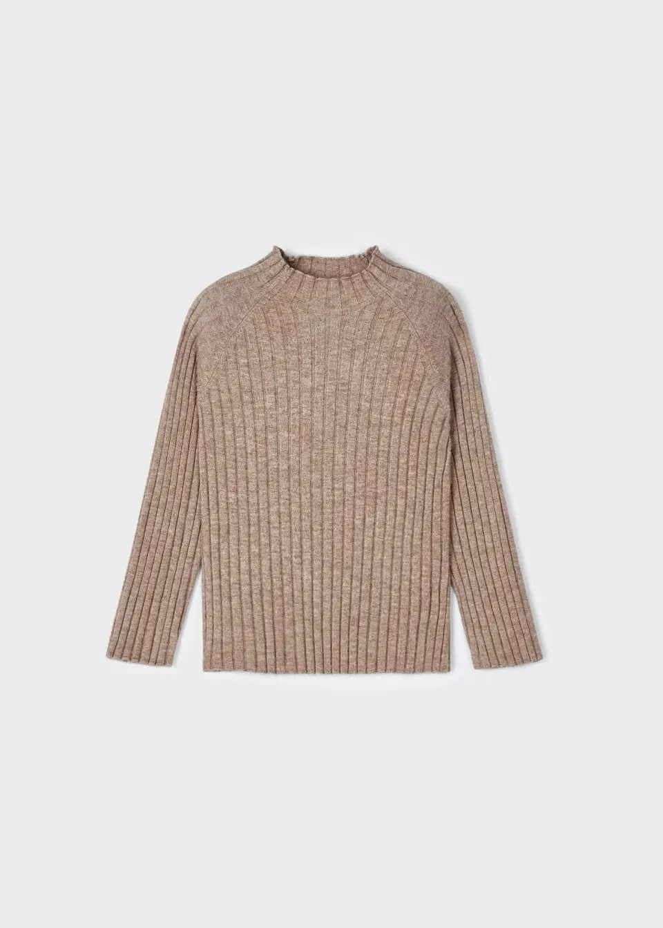 Mayoral Girls Mock Neck Rib Knit Jumper