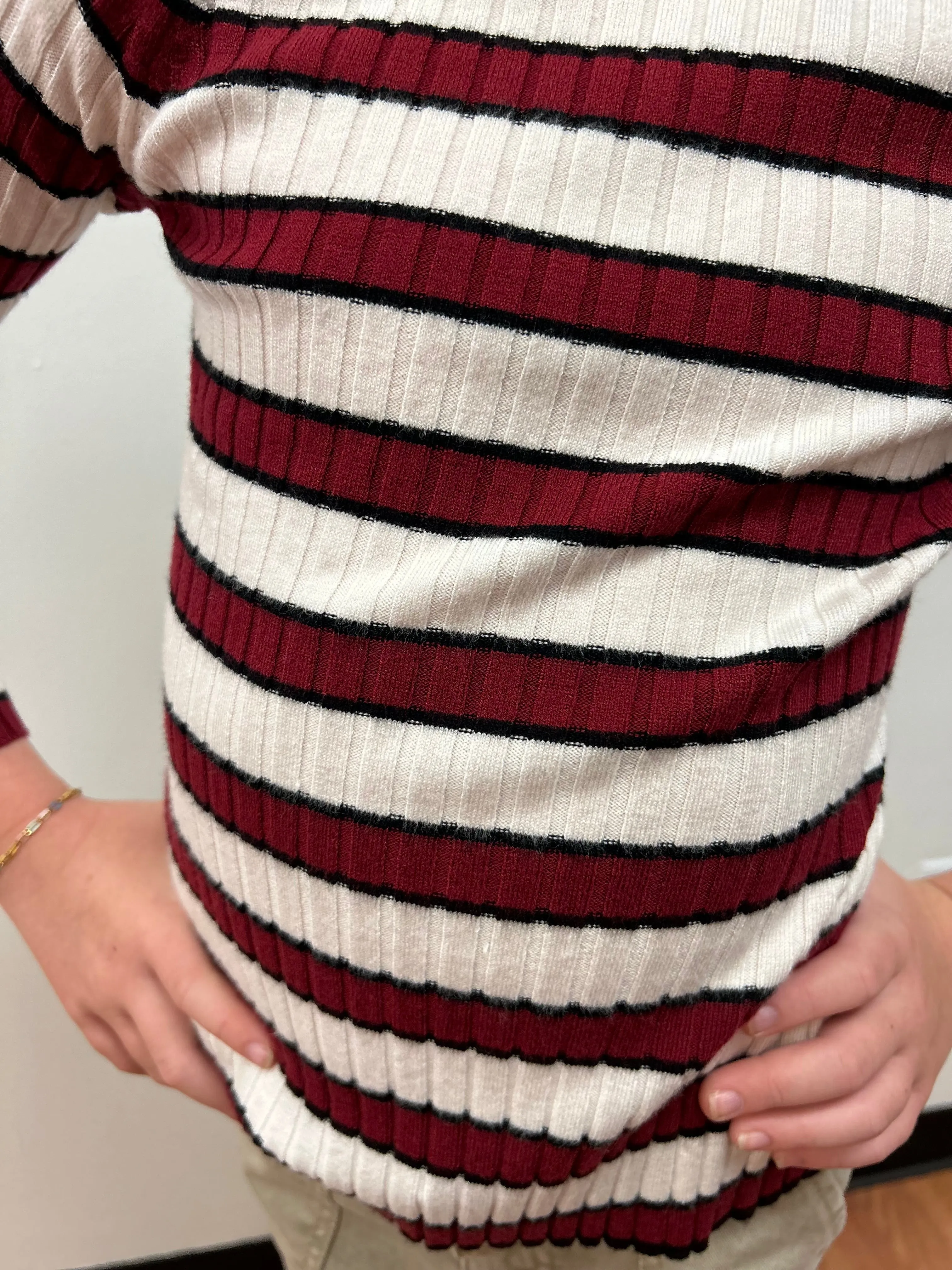 Mayoral Girls Ribbed Mock Neck Sweater