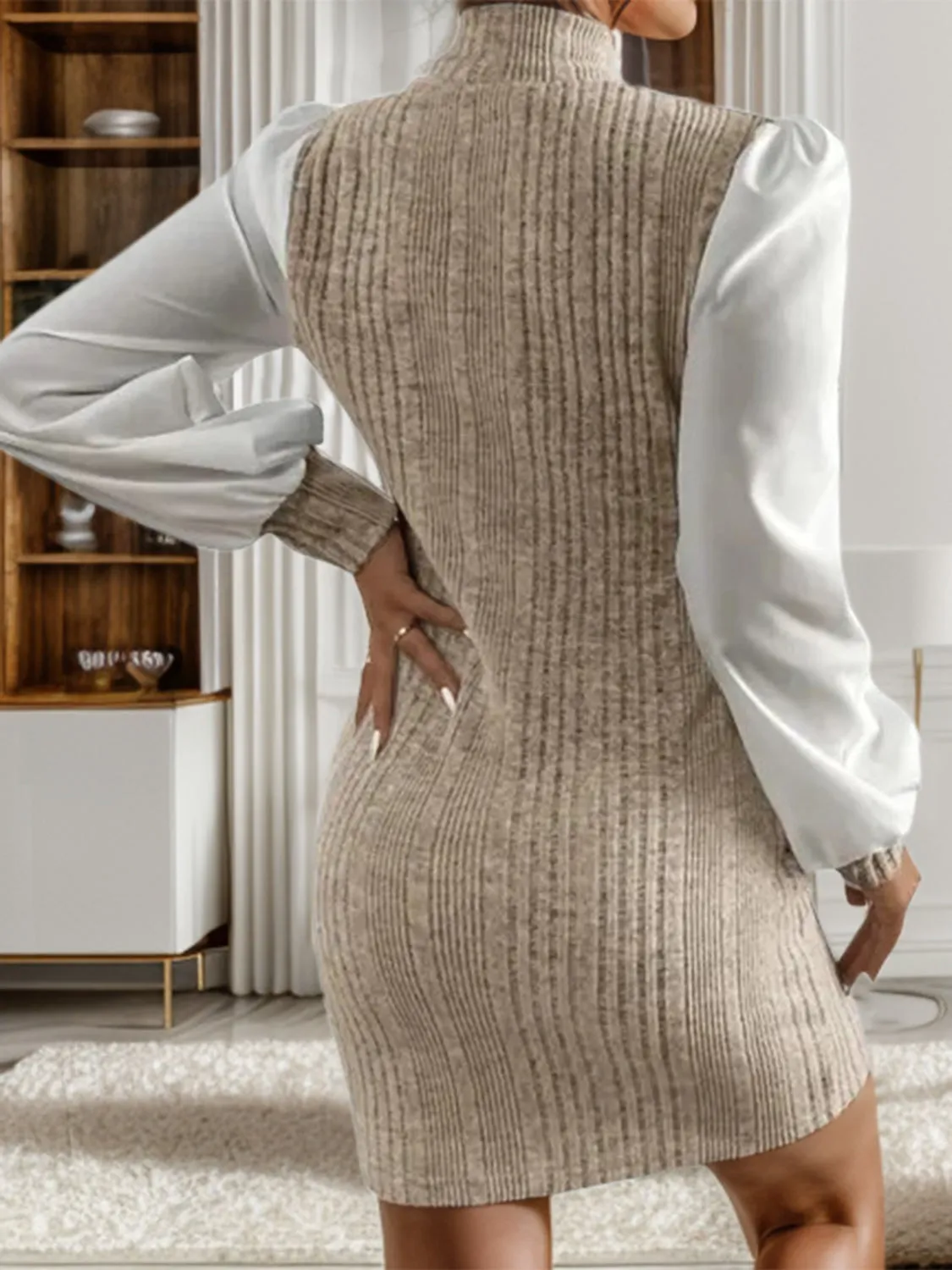 Mayra® | Stylish fall ribbed sweater dress for women