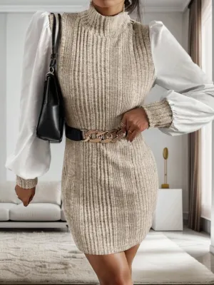 Mayra® | Stylish fall ribbed sweater dress for women