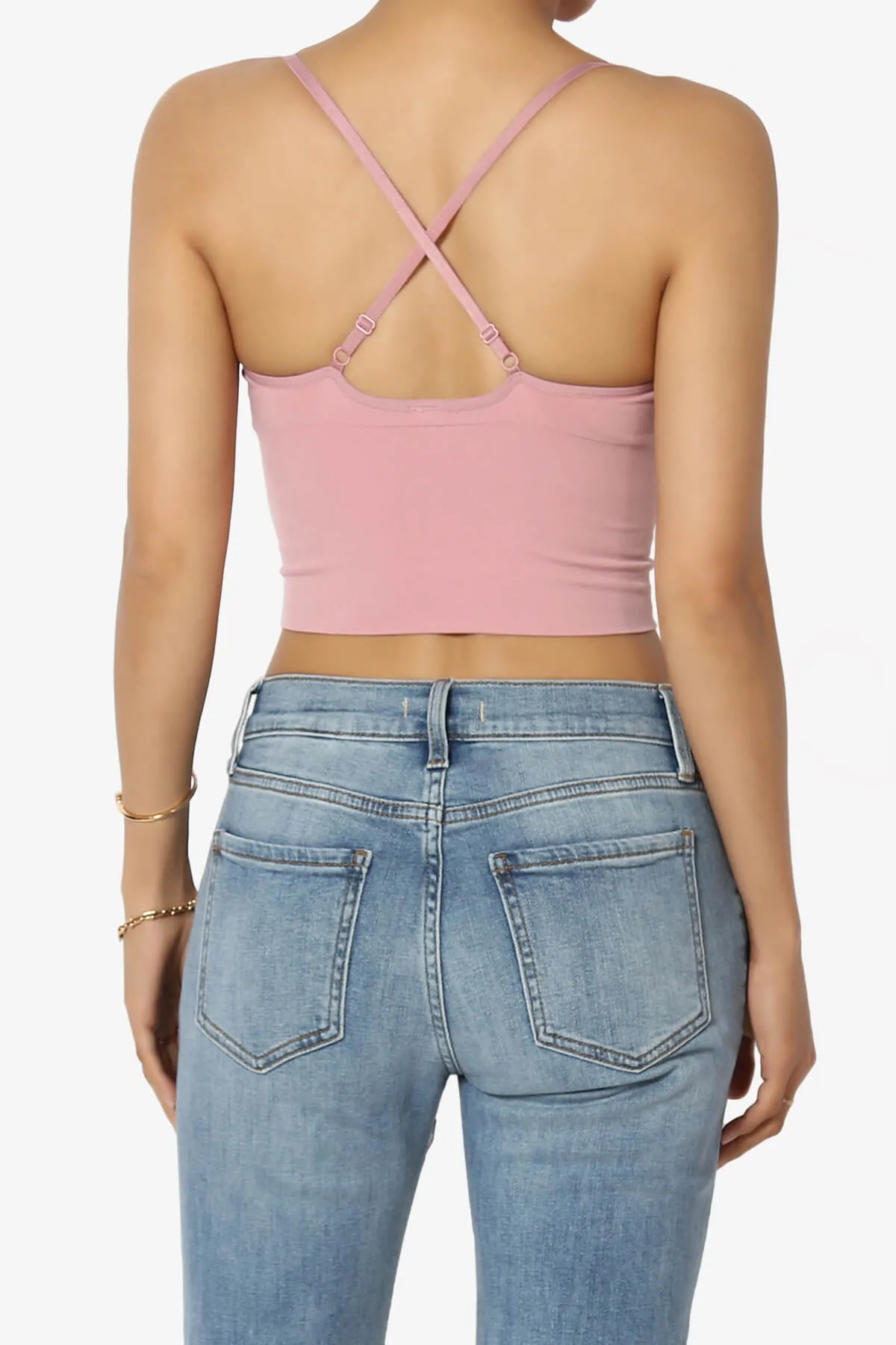 Melena Cross Back Triangle V-Neck Crop Cami