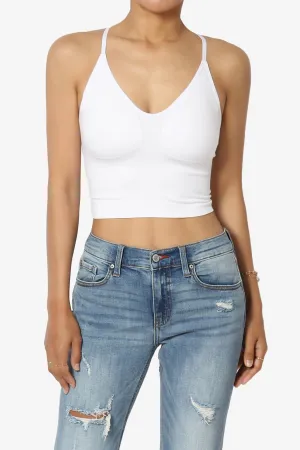 Melena Cross Back Triangle V-Neck Crop Cami