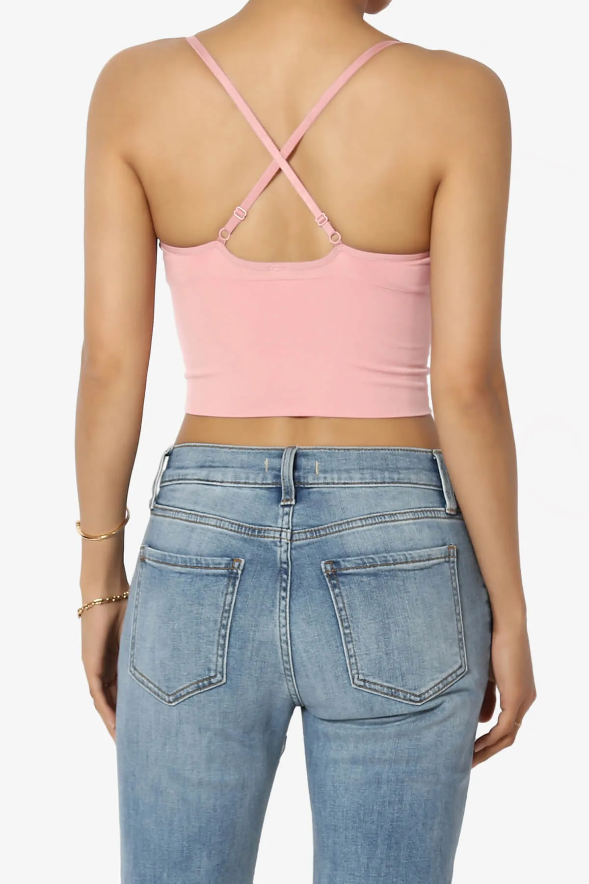 Melena Cross Back Triangle V-Neck Crop Cami