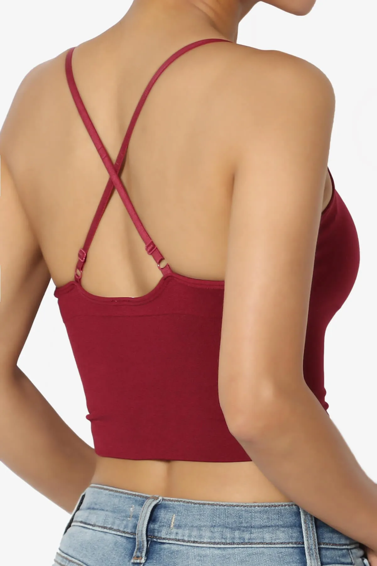Melena Cross Back Triangle V-Neck Crop Cami