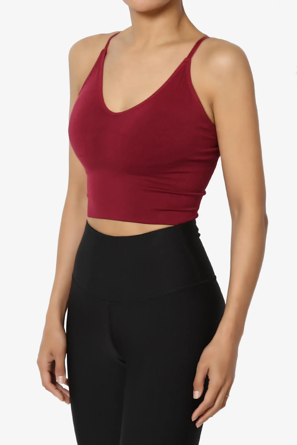 Melena Cross Back Triangle V-Neck Crop Cami