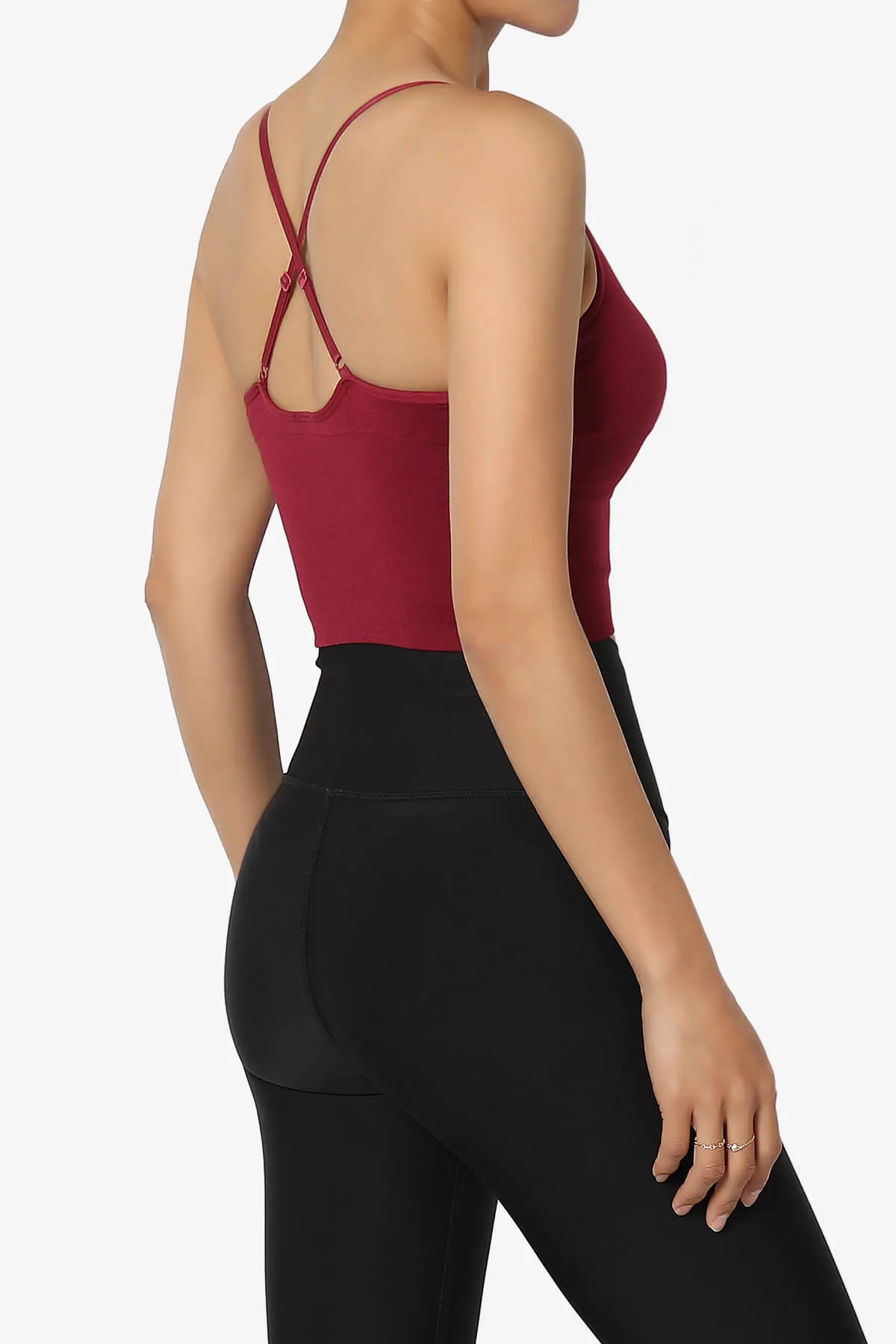 Melena Cross Back Triangle V-Neck Crop Cami