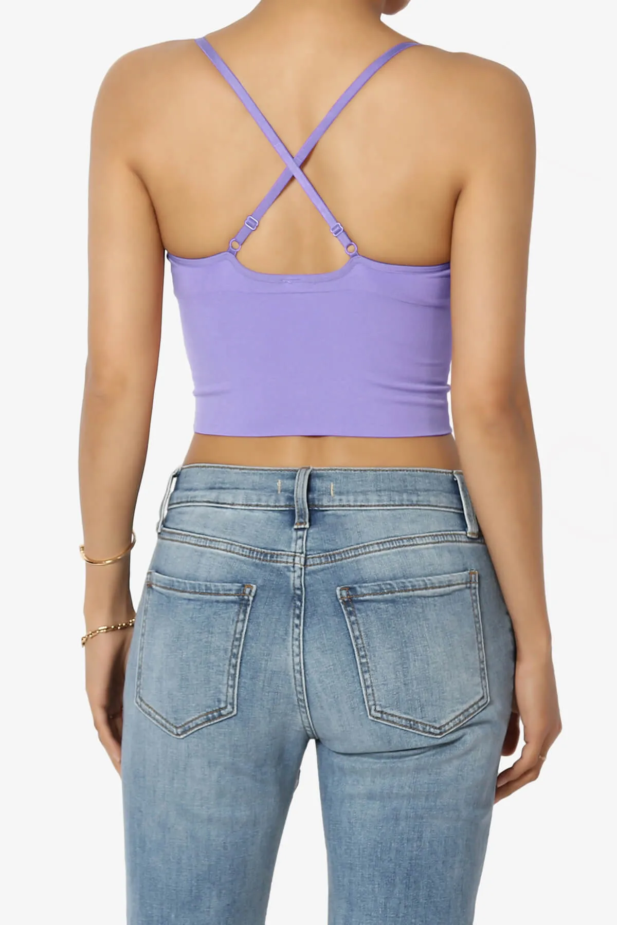 Melena Cross Back Triangle V-Neck Crop Cami