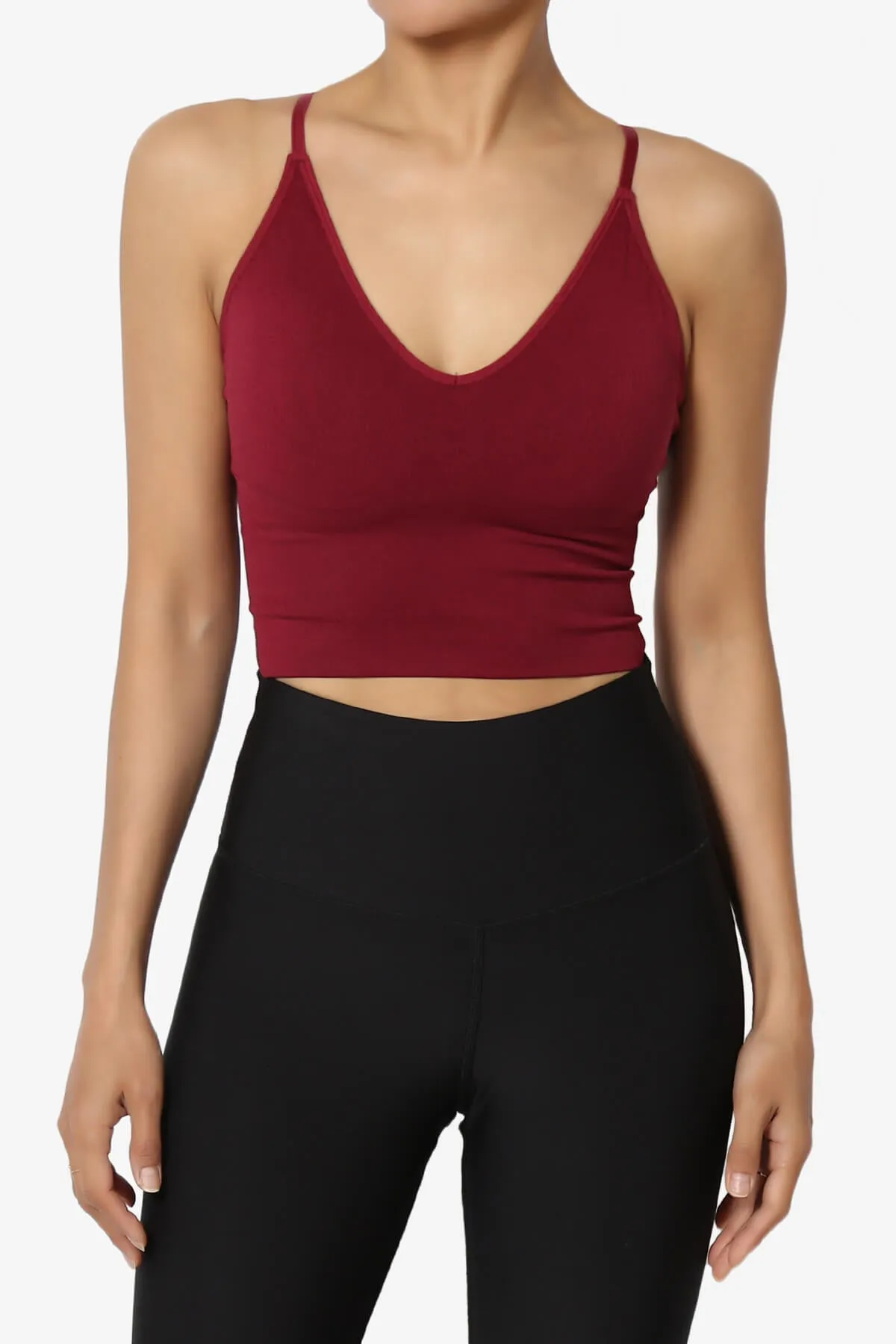 Melena Cross Back Triangle V-Neck Crop Cami