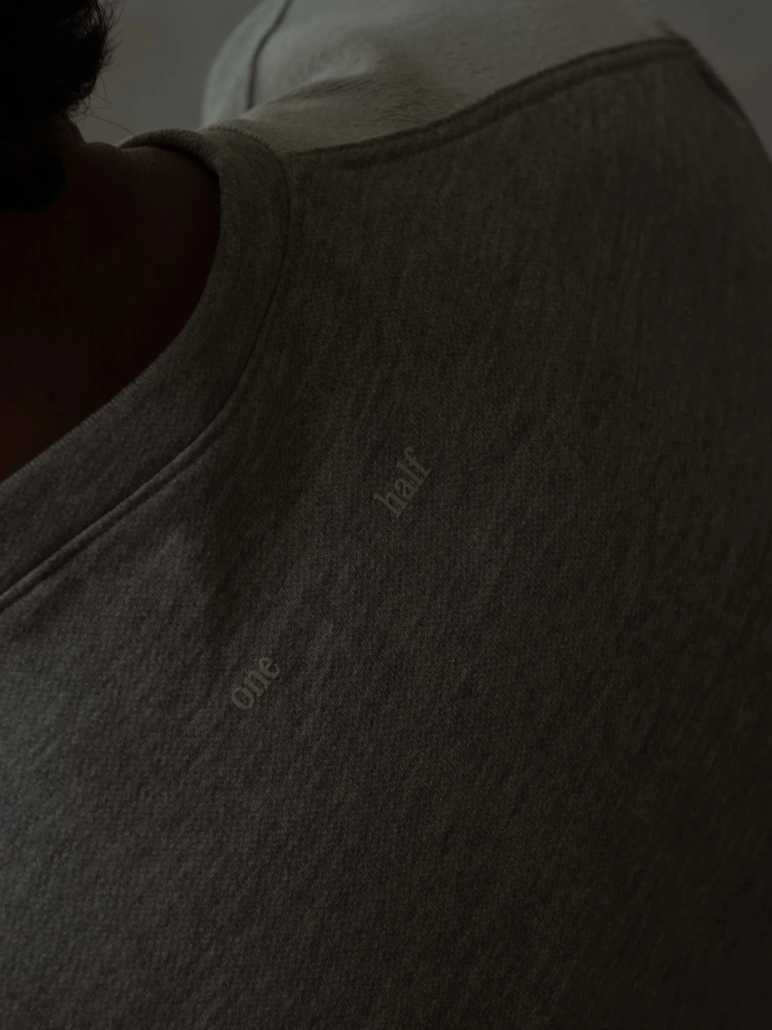MEN DOUBLE TEXTURE T-SHIRT - GRAY