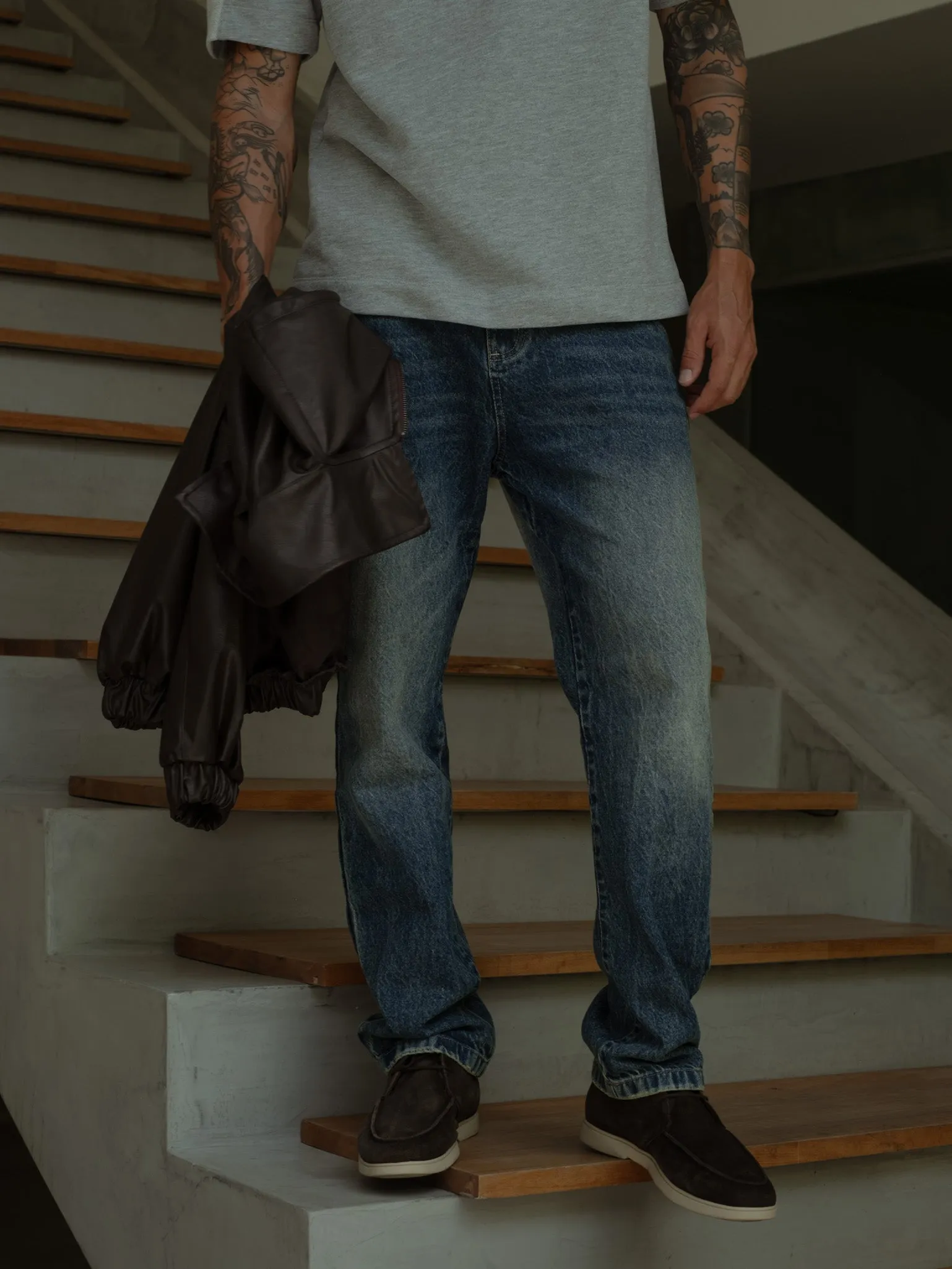 MEN RIGHT FIT JEAN - VINTAGE BLUE 20S
