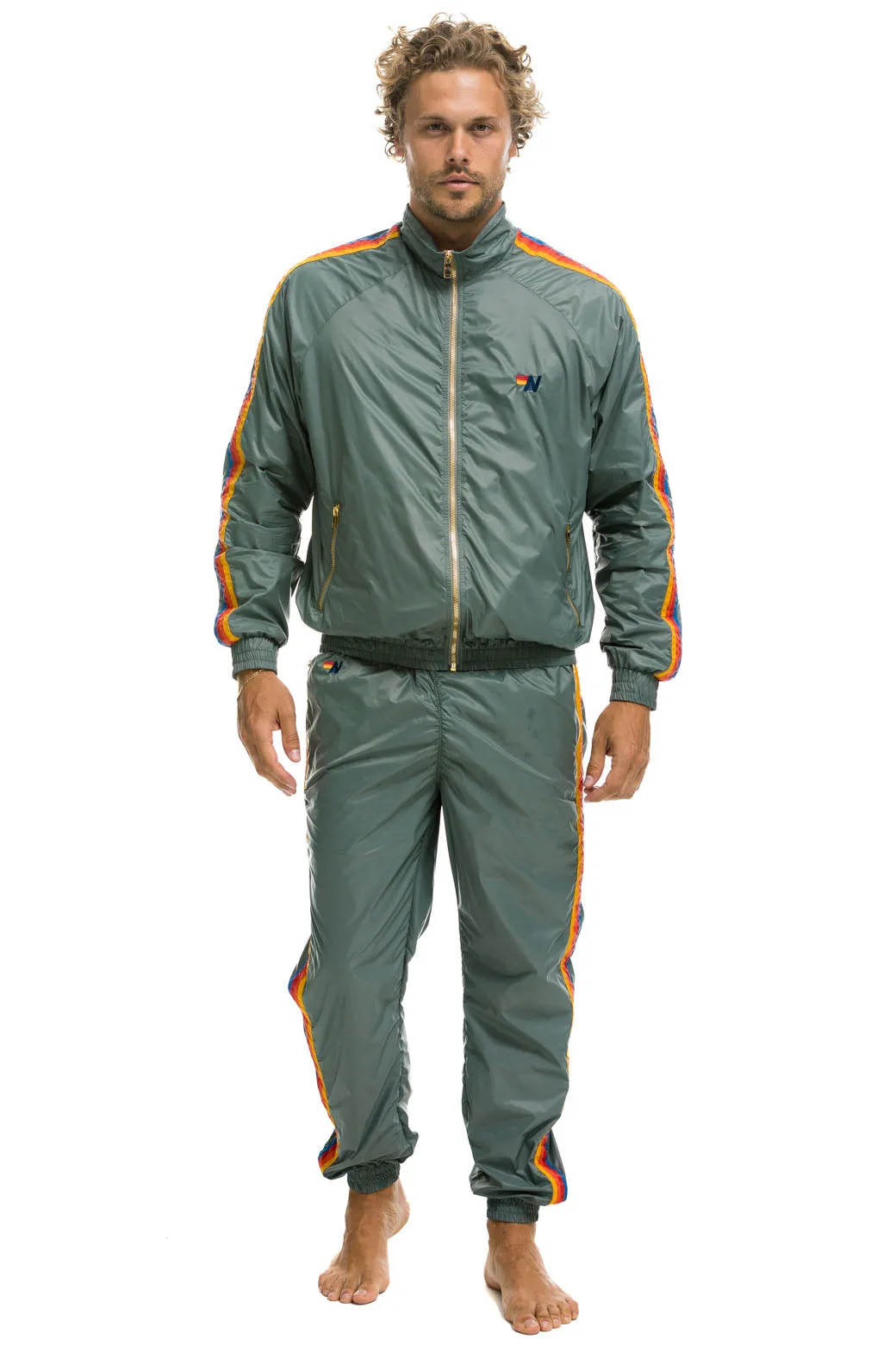 MEN'S 4 STRIPE WIND PANT - SEDONA GREY