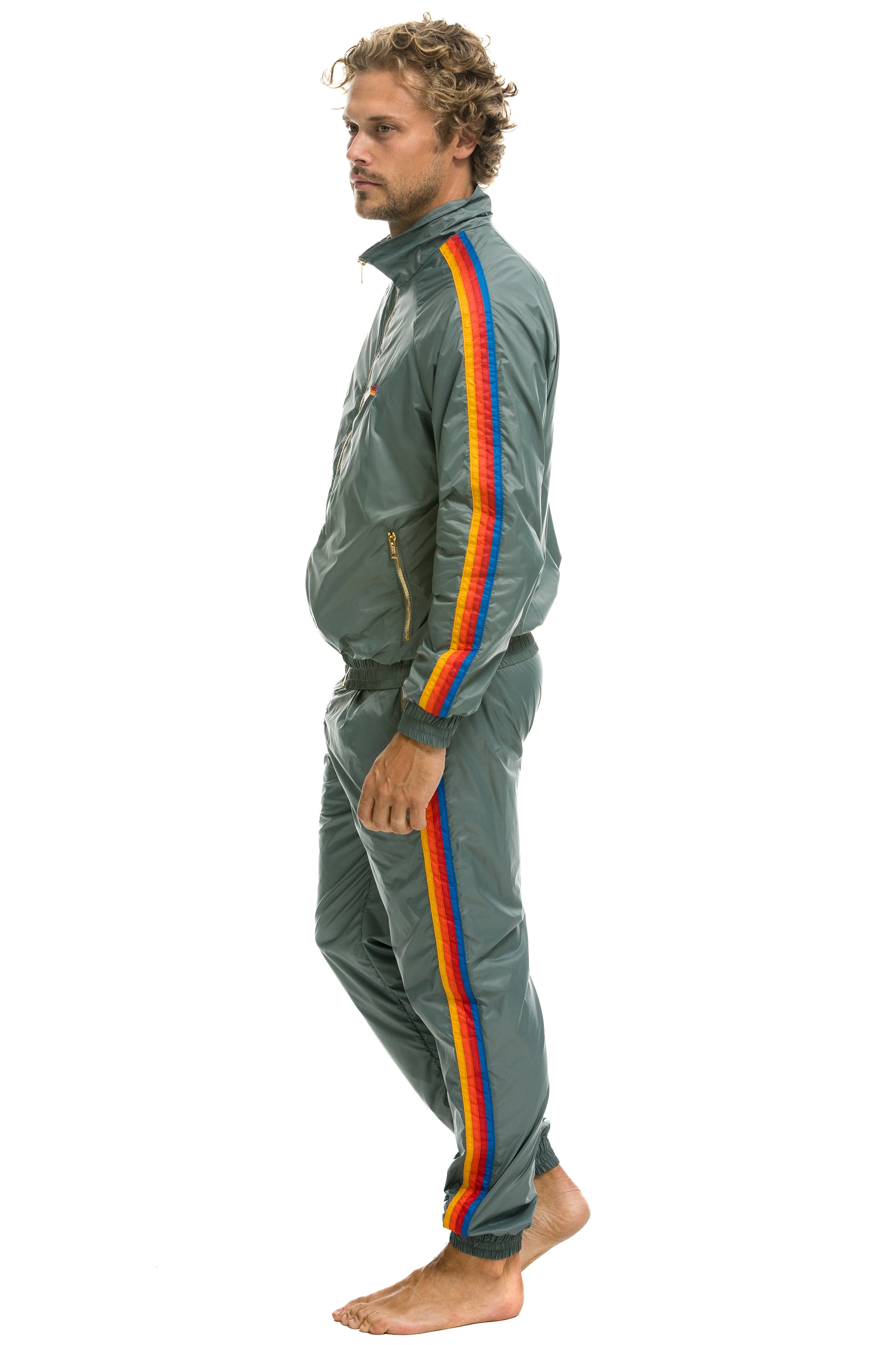 MEN'S 4 STRIPE WIND PANT - SEDONA GREY