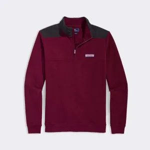 Men's Corduroy Shoulder Shep Quarter Zip Pullover
