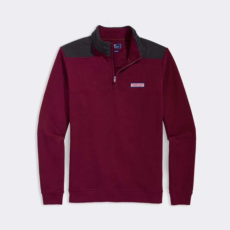 Men's Corduroy Shoulder Shep Quarter Zip Pullover