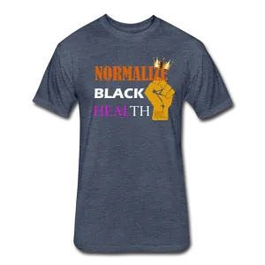 Men's Fitted Normalize Black Health T-Shirt