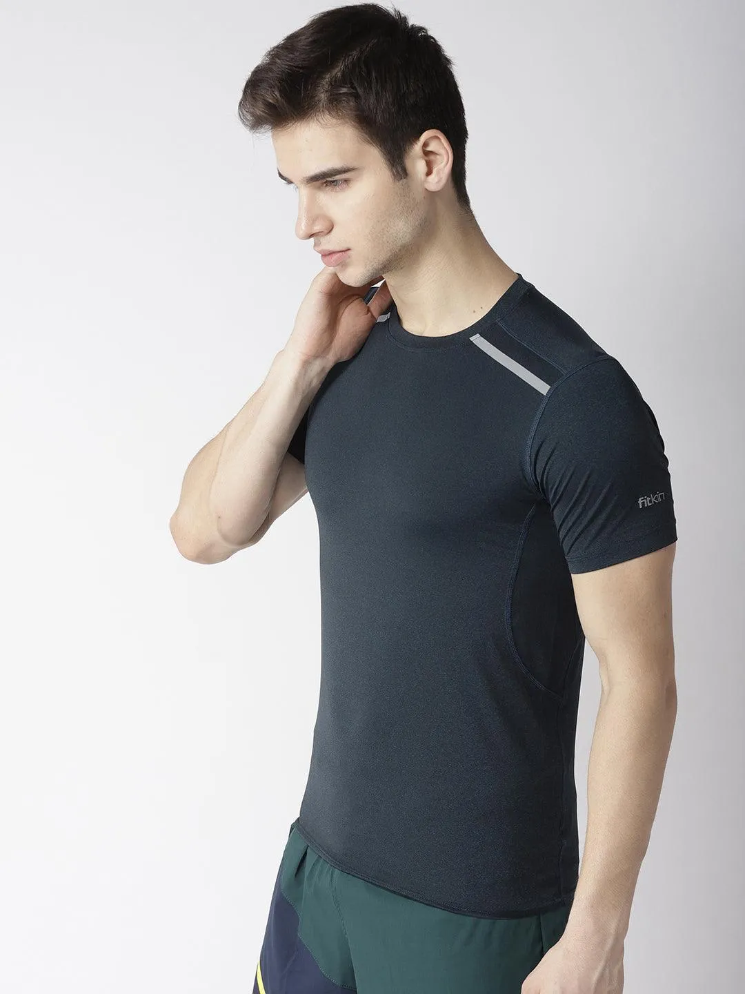Men's Fitted Short Sleeve Navy Training T-shirt