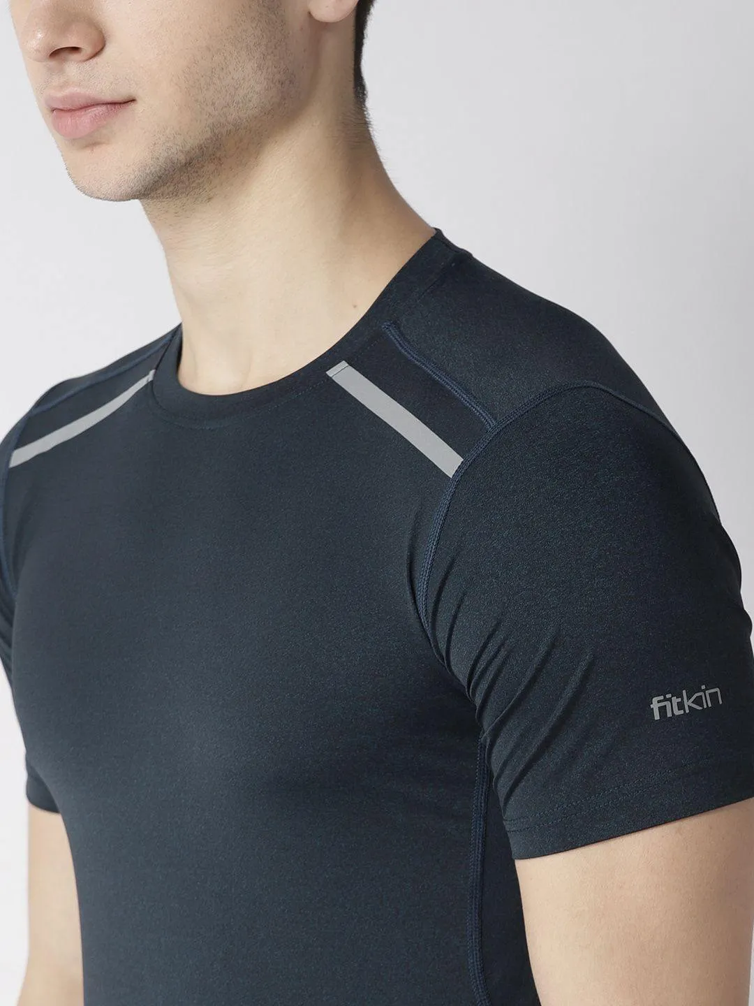 Men's Fitted Short Sleeve Navy Training T-shirt