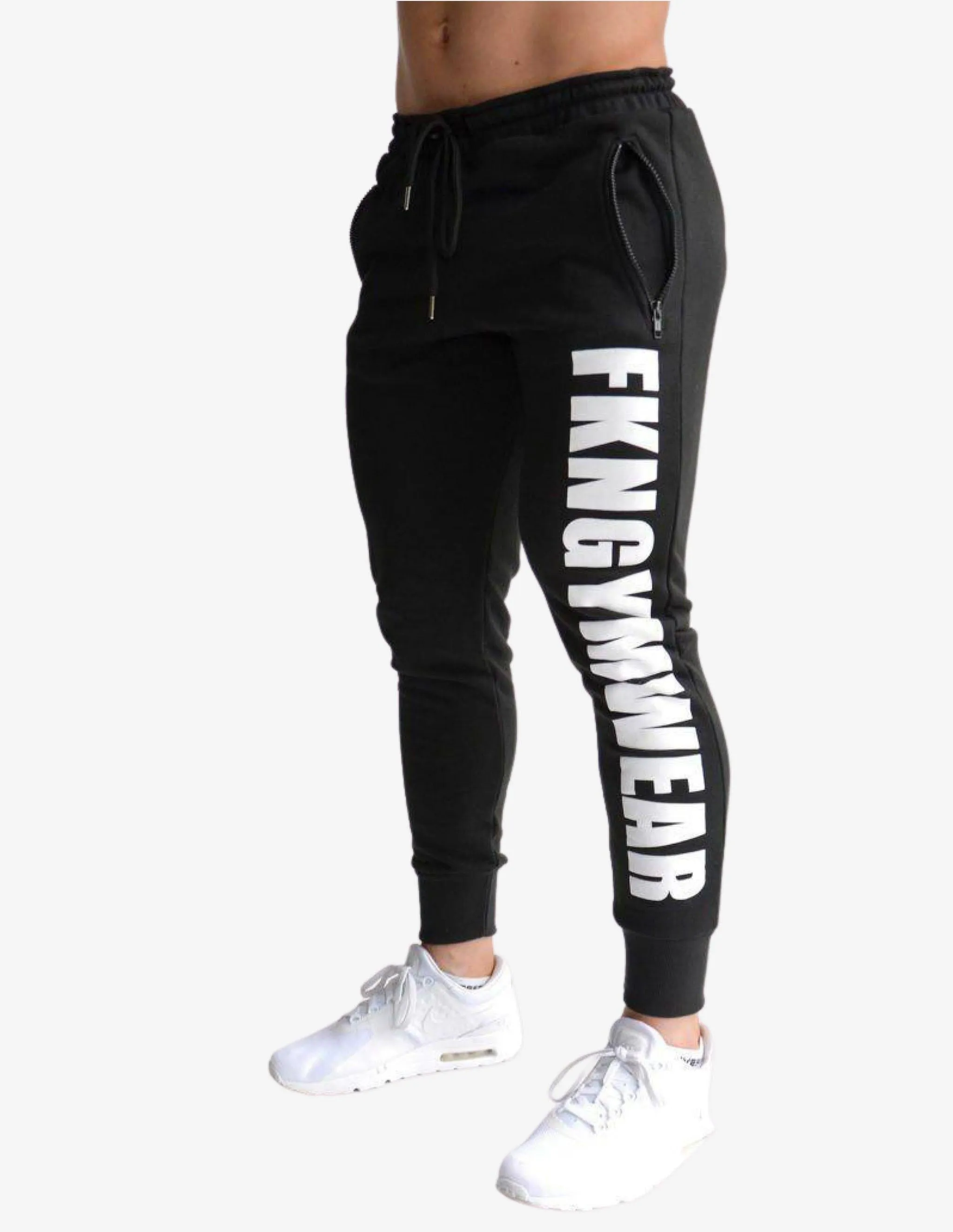 Men's Gym Track Pants | Quadfit | Black