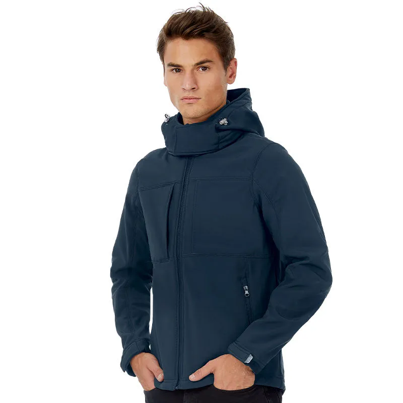 Men's hooded softshell jacket
