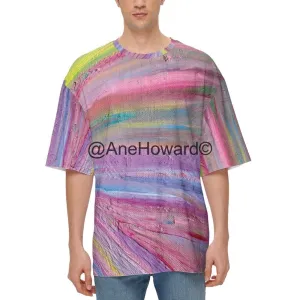 Men’s Oversized Short-Sleeve T-Shirt Rainbow Urban Garden