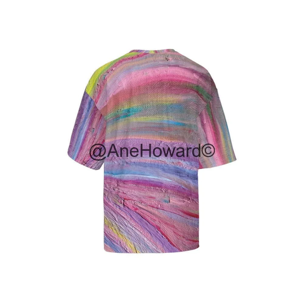 Men’s Oversized Short-Sleeve T-Shirt Rainbow Urban Garden