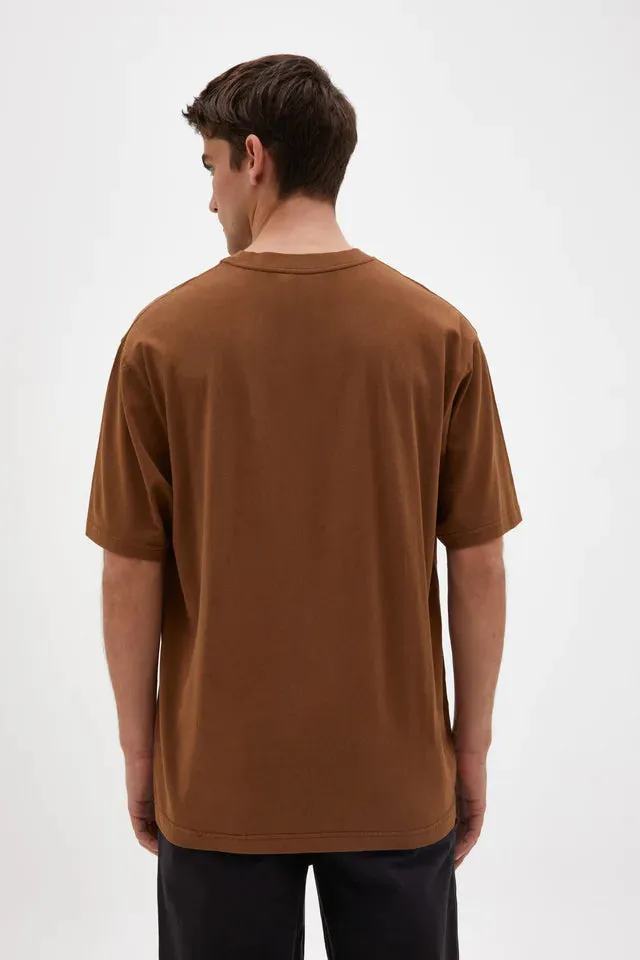 Mens Oversized Tee Burnt Ochre