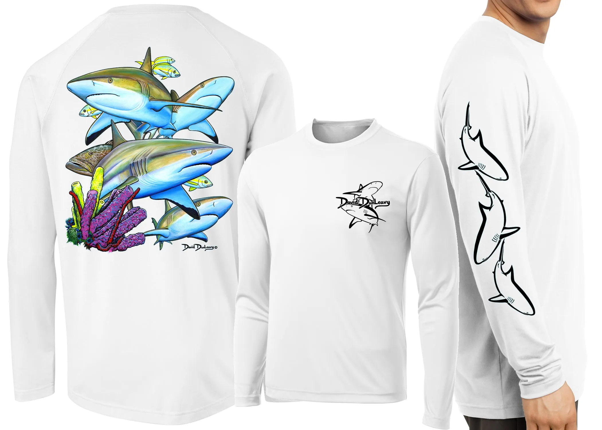 Men’s Performance Caribbean Reef Sharks Long Sleeve