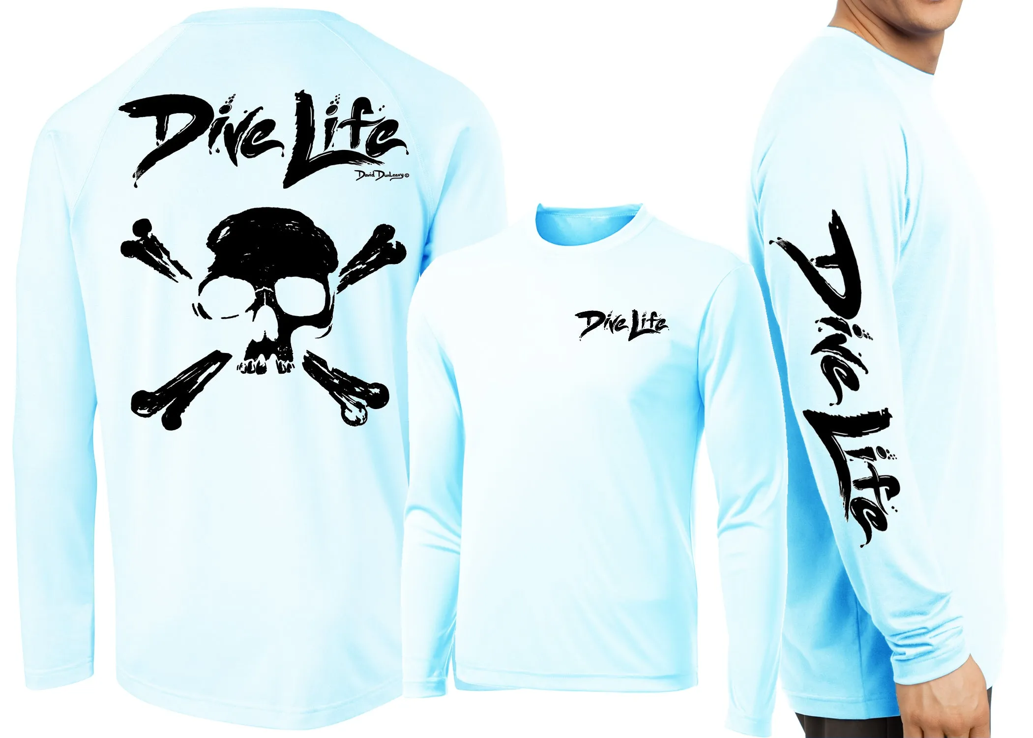 Men’s Performance Dive Life Skull Long Sleeve